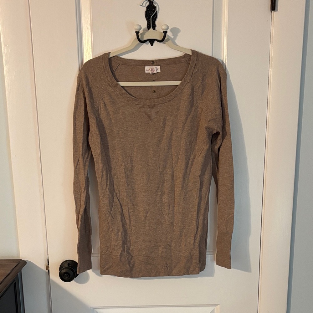 Shrinking Violet Taupe Knit Top